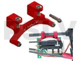 LX0817  Lynx Heli Linear Servo Support X Carbon Push Rod Red Devil 130X  